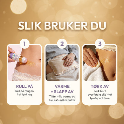 100% økologisk ricinusolje med rosakvarts-roller