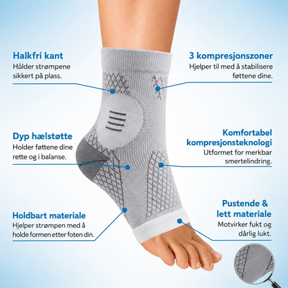 CalmySocks - Effektiv støtte mot fotsmerter